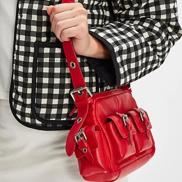 Free People Handbags - NWT Free People Buckle Shoulder Bag in Heart Eyes